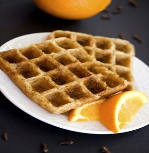 Citrus and spice waffles