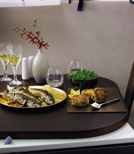 Citrus-baked mackerel with couscous