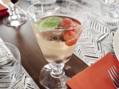 Citrus-berry vermouth spritz