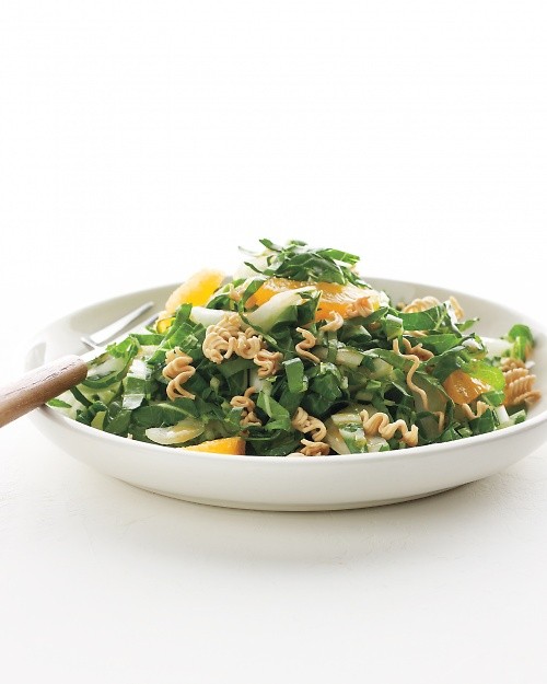 Citrus-bok choy salad with crisp ramen