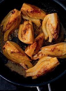 Citrus-braised fennel with white chocolate