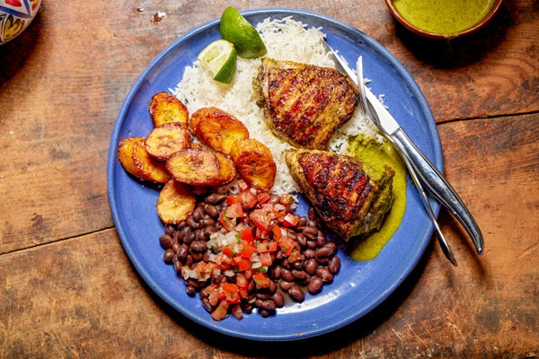 Citrus-cilantro grilled garlicky chicken