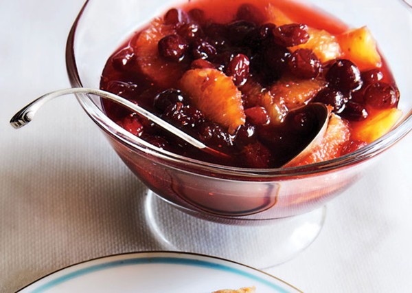 Citrus-cranberry compote