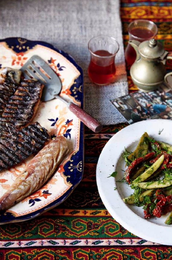 Citrus cured mackerel with gherkins