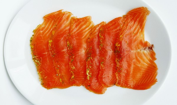 Citrus-cured salmon