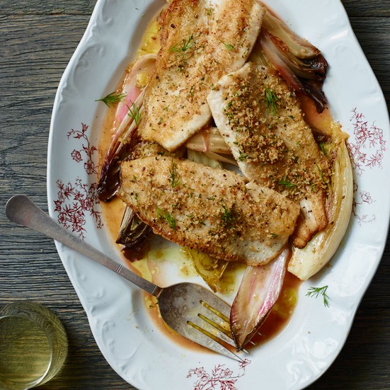 Citrus-cured trout with Meyer lemon vinaigrette