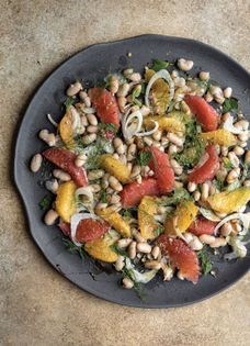 Citrus, fennel, and white bean salad