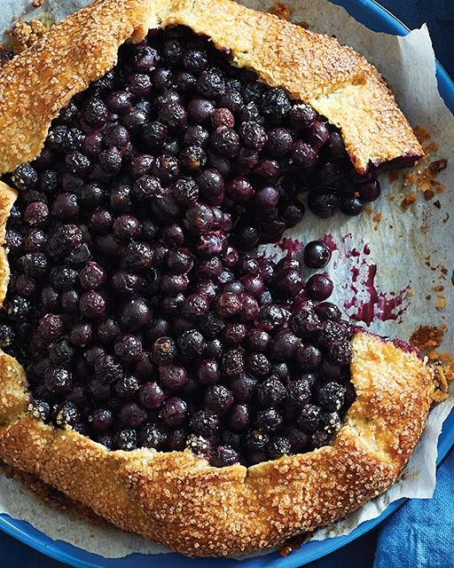 Citrus flecked wild blueberry crostada