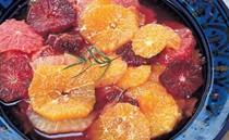 Citrus fruit and rosemary compote
