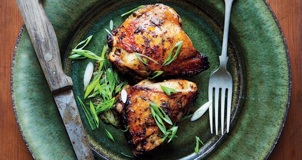 Citrus-marinated chicken thighs