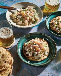 Citrus-marinated shrimp with coconut