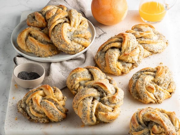 Citrus poppy seed twists