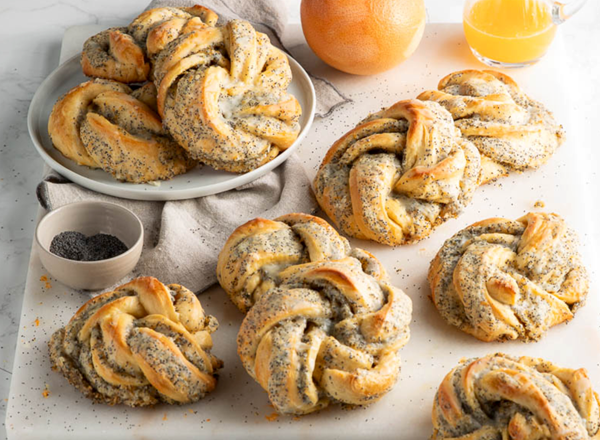 Citrus poppy seed twists