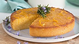 Citrus, rosemary & honey polenta cake [Nadia Lim]