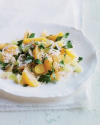 Citrus salad with creamy poppy seed dressing