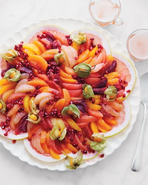 Citrus salad with pomegranate seeds