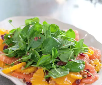 Citrus salad with radicchio, dates, and smoked almonds