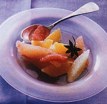 Citrus salad with star anise