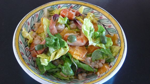 Citrus salad with vanilla bean-black pepper vinaigrette