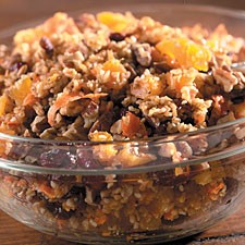 Citrus-scented fruit & wheat salad