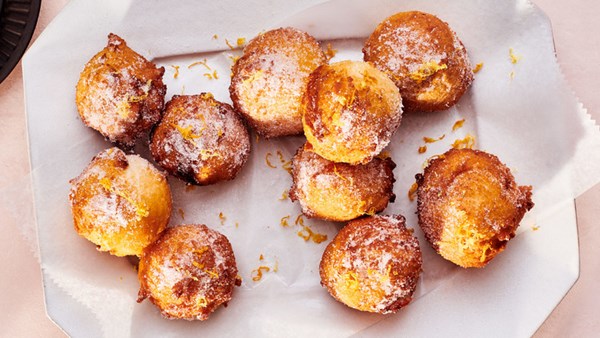 Citrus-scented ricotta fritters