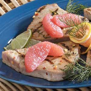 Citrus tuna steaks