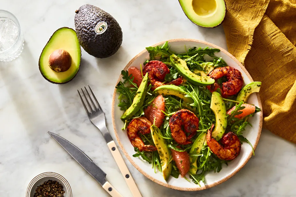 Citrusy avocado & shrimp salad
