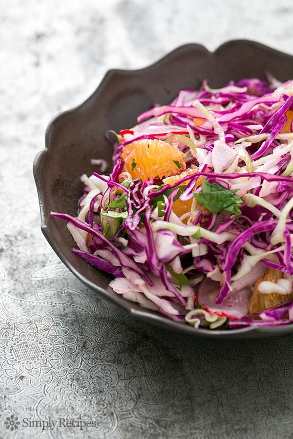 Citrusy cabbage salad with cumin and coriander