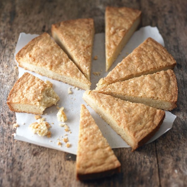 Citrusy shortbread wedges with rosemary (Biscotti al limone e arancia)