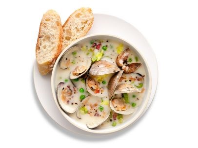 Clam and bacon soup
