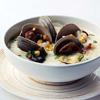 Clam and corn chowder