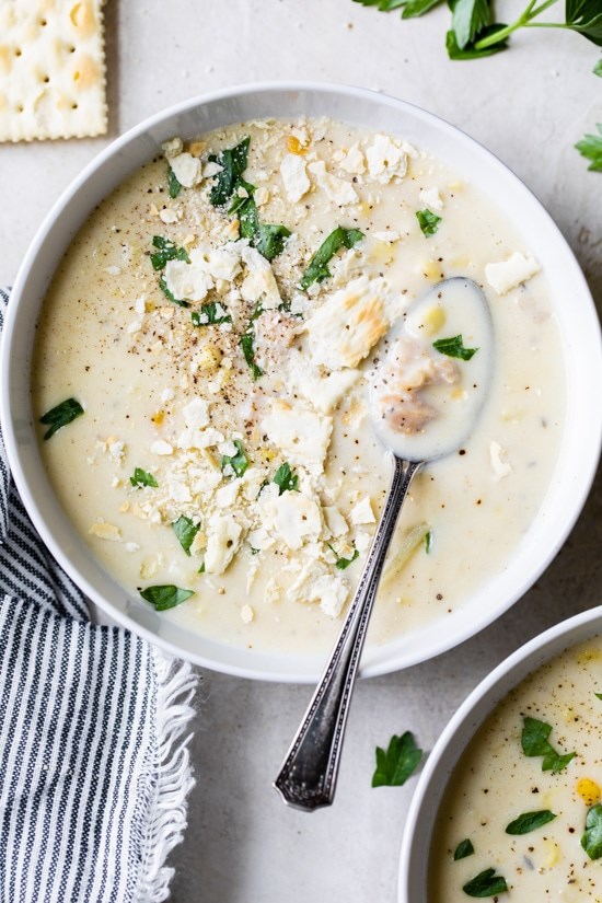 Clam chowder lightened up