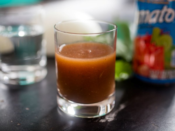Clamato sangrita with jalapeño and coriander