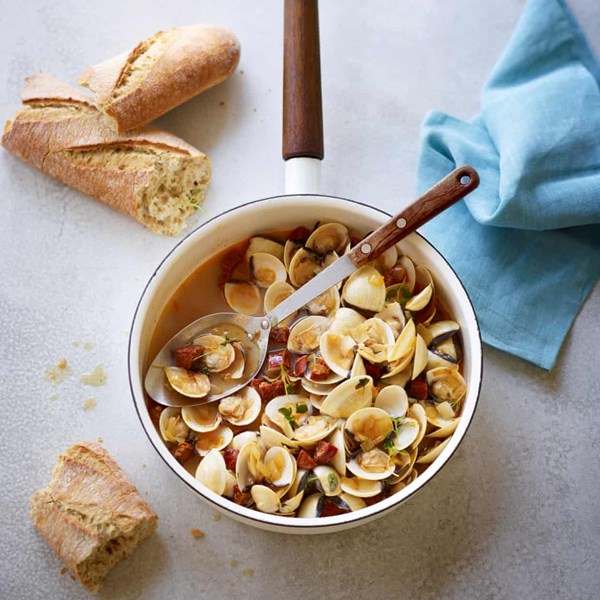 Clams with chorizo