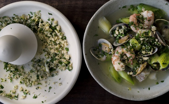 Clams with picada
