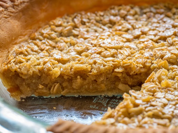 Classic Amish oatmeal pie 