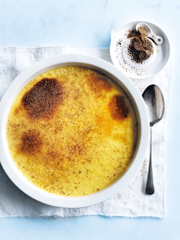 Classic baked vanilla custard