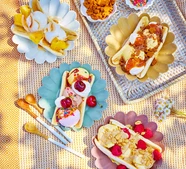 Classic banana split