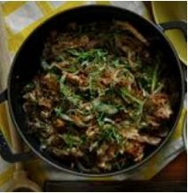 Classic beer- and citrus-braised fried pork (Carnitas)