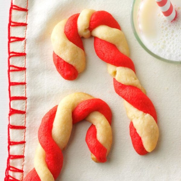 Classic candy cane butter cookies