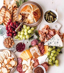 Classic cheese and charcuterie board
