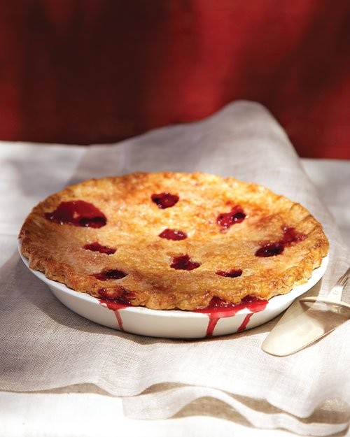 Classic cherry pie with a butter crust