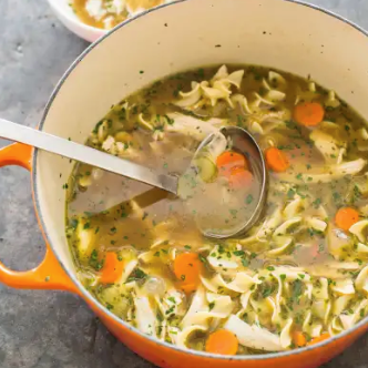 Classic chicken noodle soup