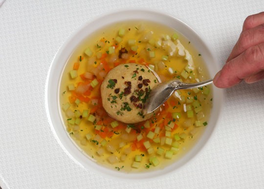 Classic chicken soup with matzo balls (aka Mr. Fluffies)
