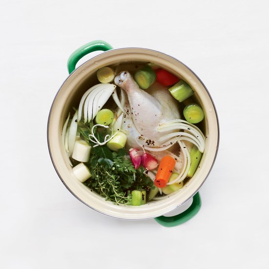 Classic chicken stock [André Soltner]