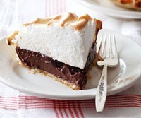 Classic chocolate meringue pie