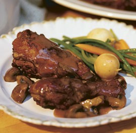 Classic coq au vin