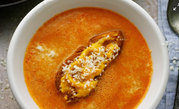 Classic fish soup with rouille and croutons
