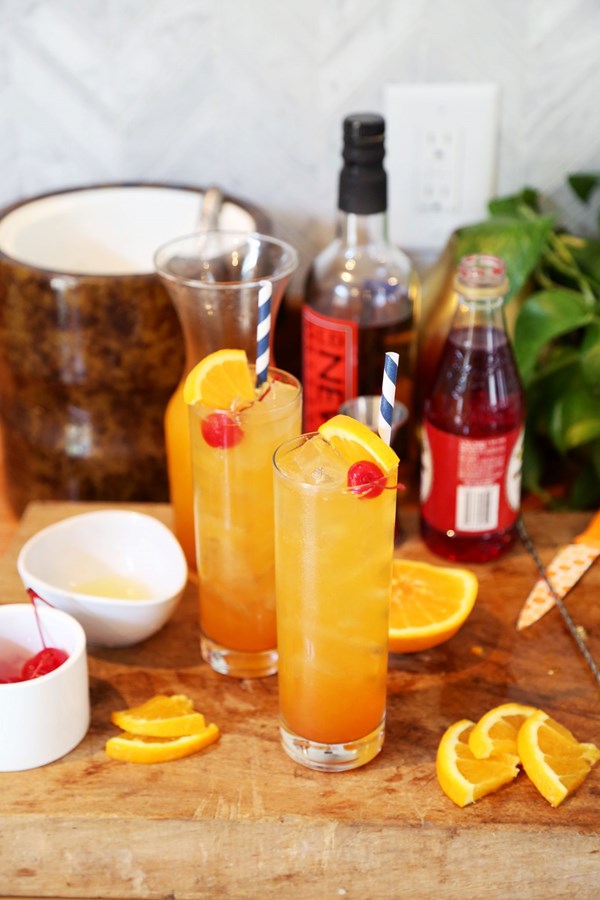 Classic hurricane cocktail