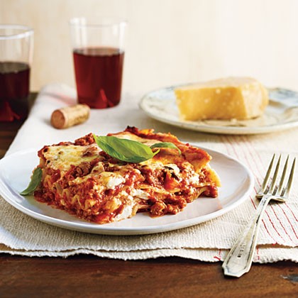 Classic light Bolognese lasagna